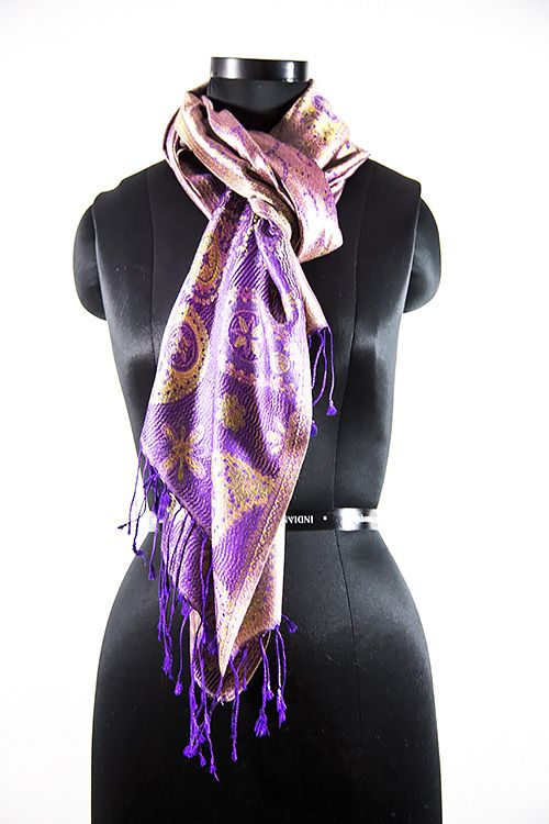 Intense Purple Silk Scarves For Women