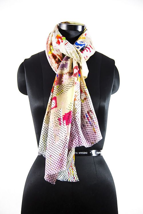 Multicolor Designer Silk Scarves 