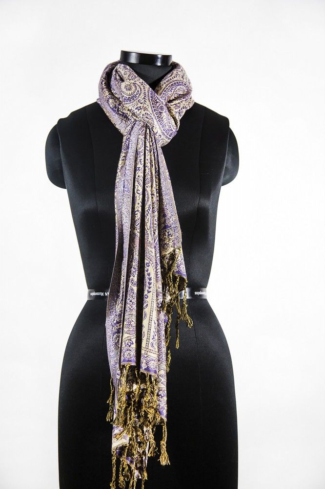 Magnetic Violet Paisley Fashion Scarves For Women