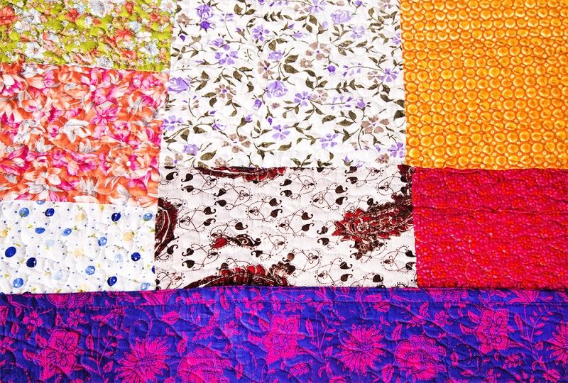 Multicolor Patchwork Indian Cotton Bedspreads