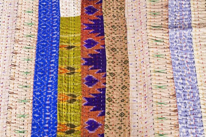 Multicolored Patch Kantha Throws