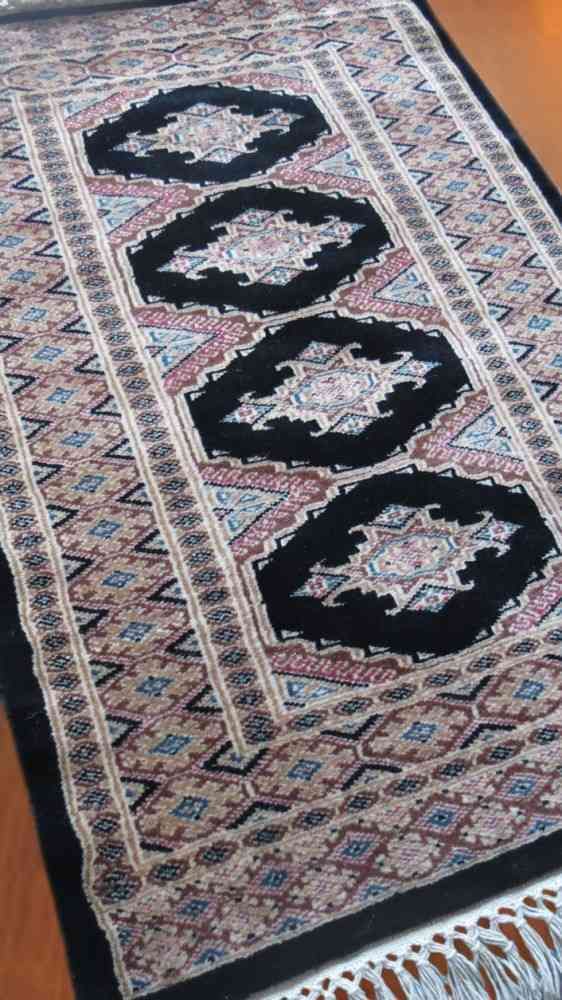 Blue Hand Knotted  Wool Carpet