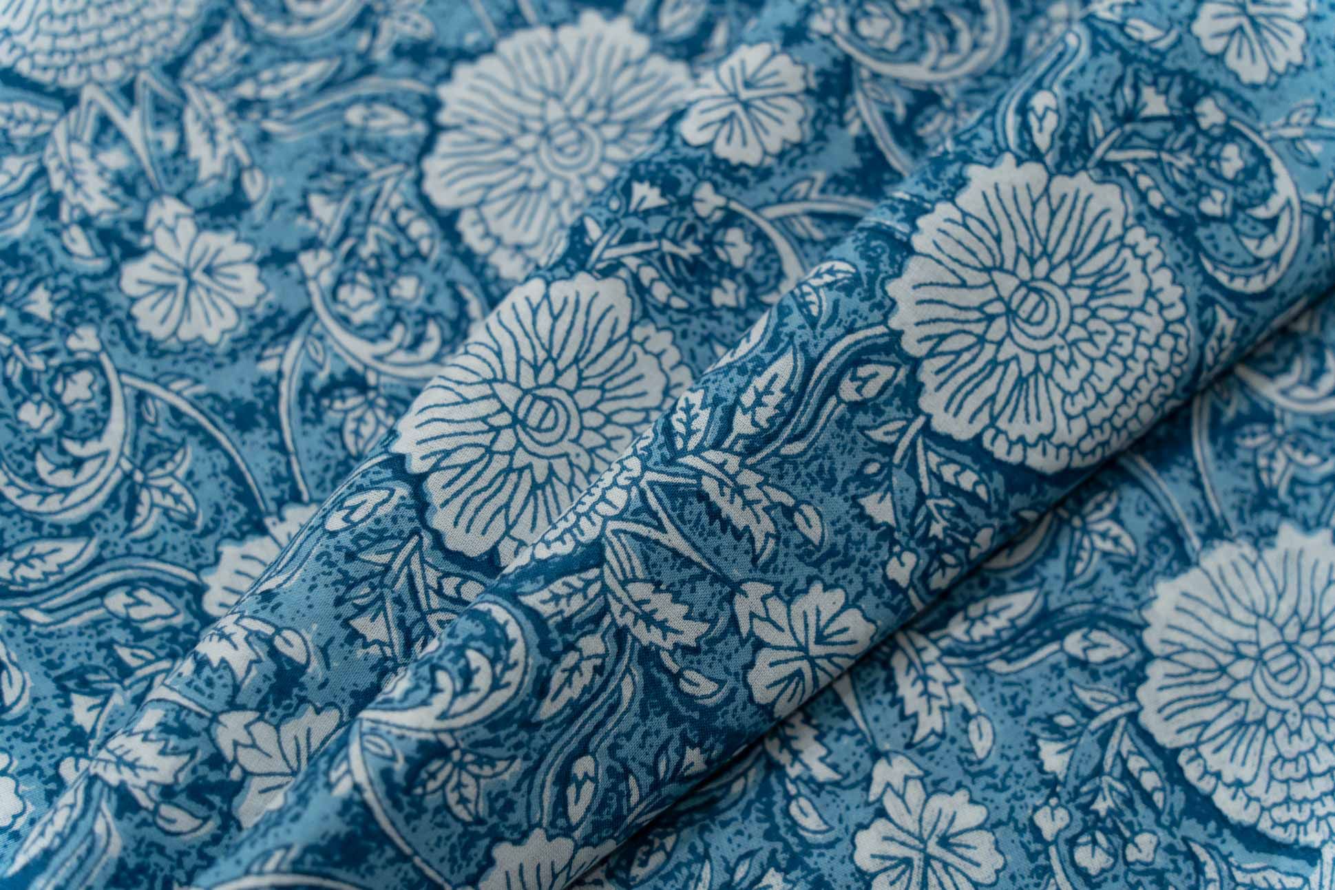 Azure Blue Printed Fabric