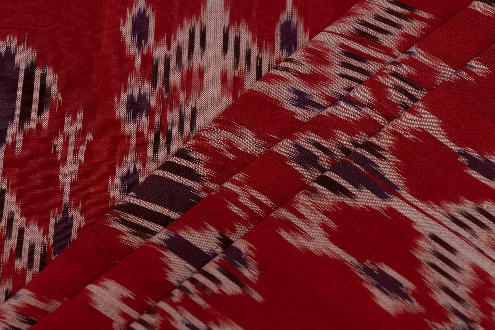 Red Designer Ikat Fabric