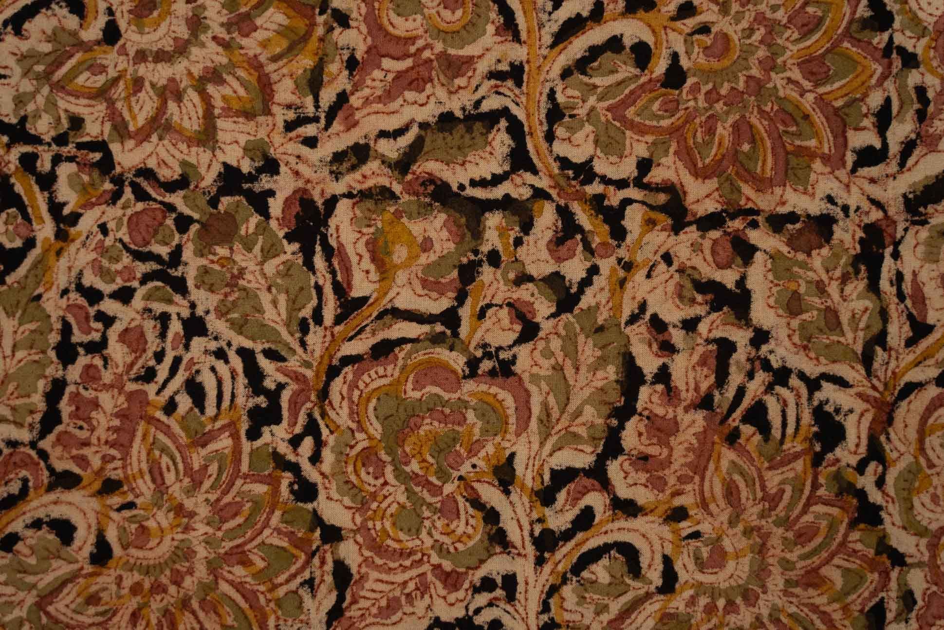 Floral Kalamkari Block Fabric