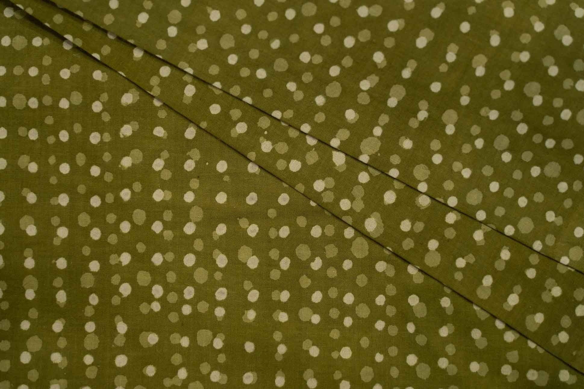 Herbal Green Organic Cotton Fabric
