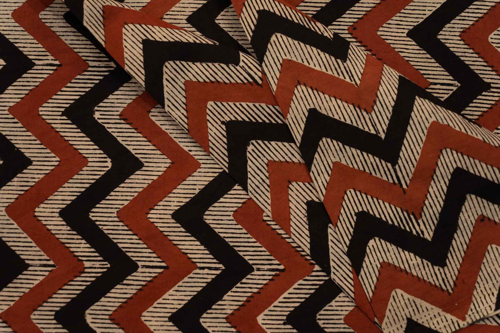 Bagru Chevron Block Printed Fabric