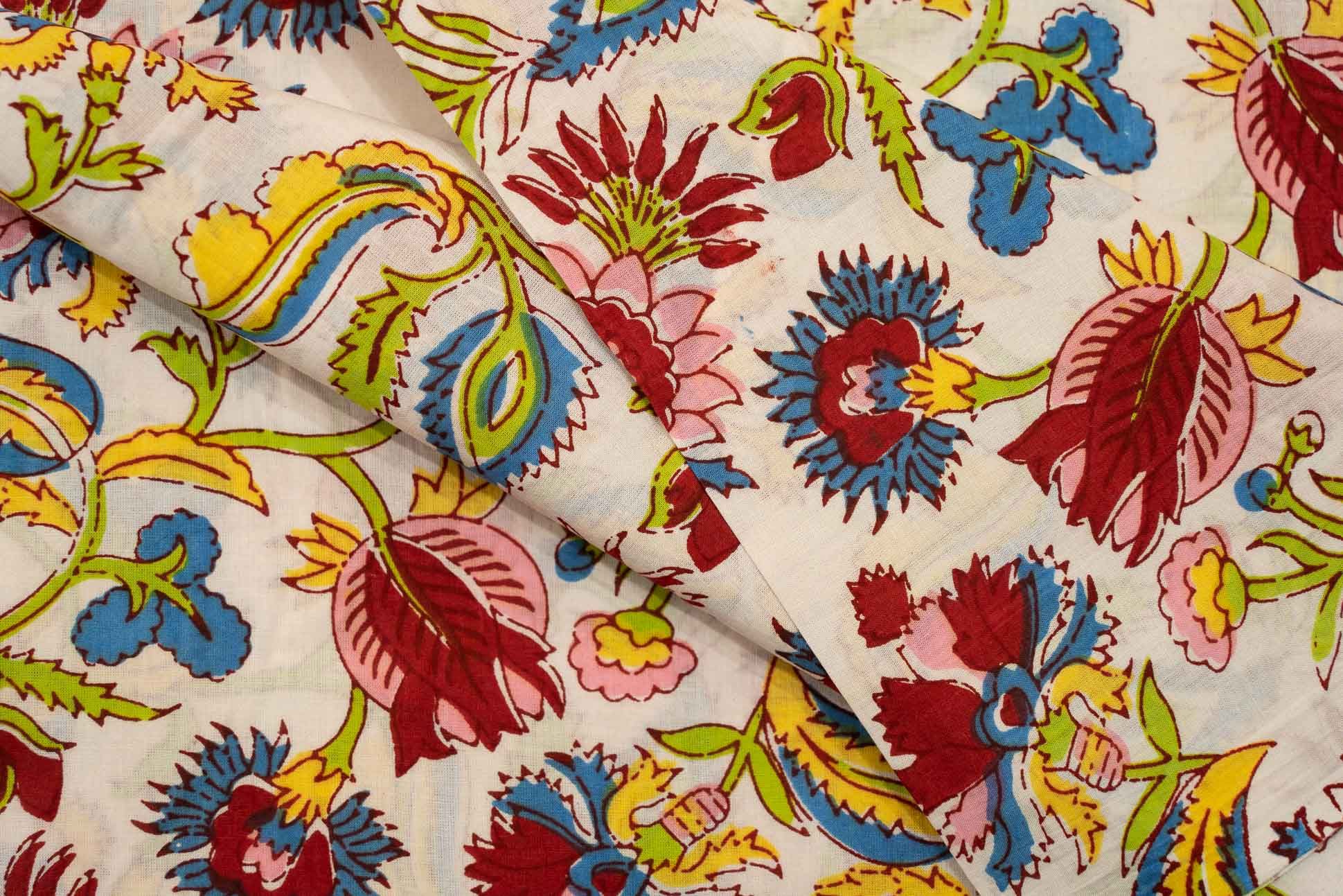 Multicolor Floral Printed Fabric