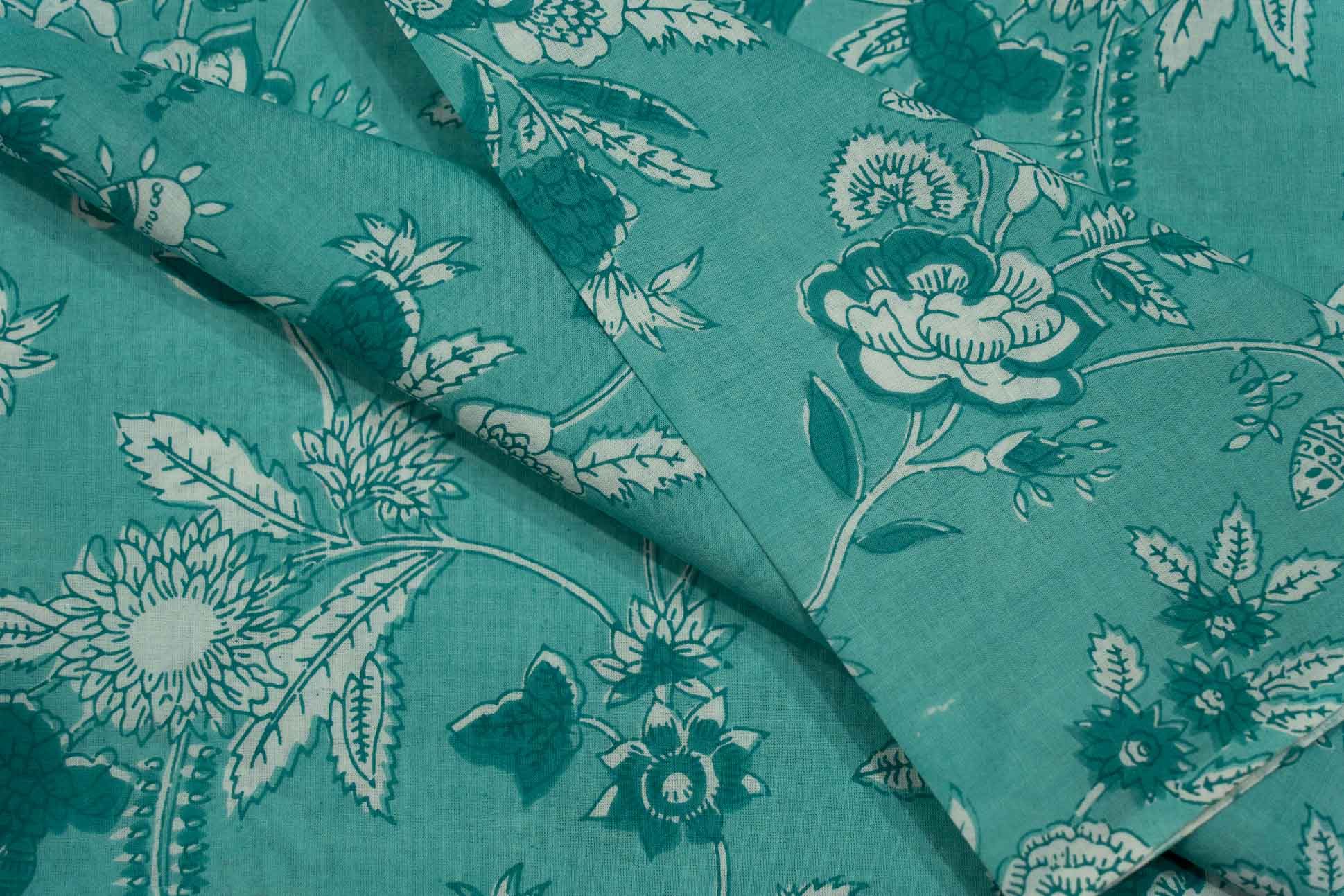 Baltic Green Printed Cotton Fabric