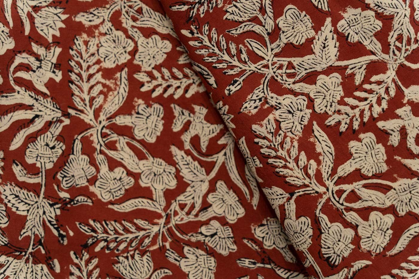 Bagru Floral Block Printed Cotton Fabric