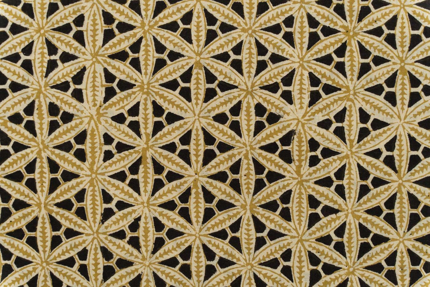 Geometric Bagru Hand Block Printed Fabric