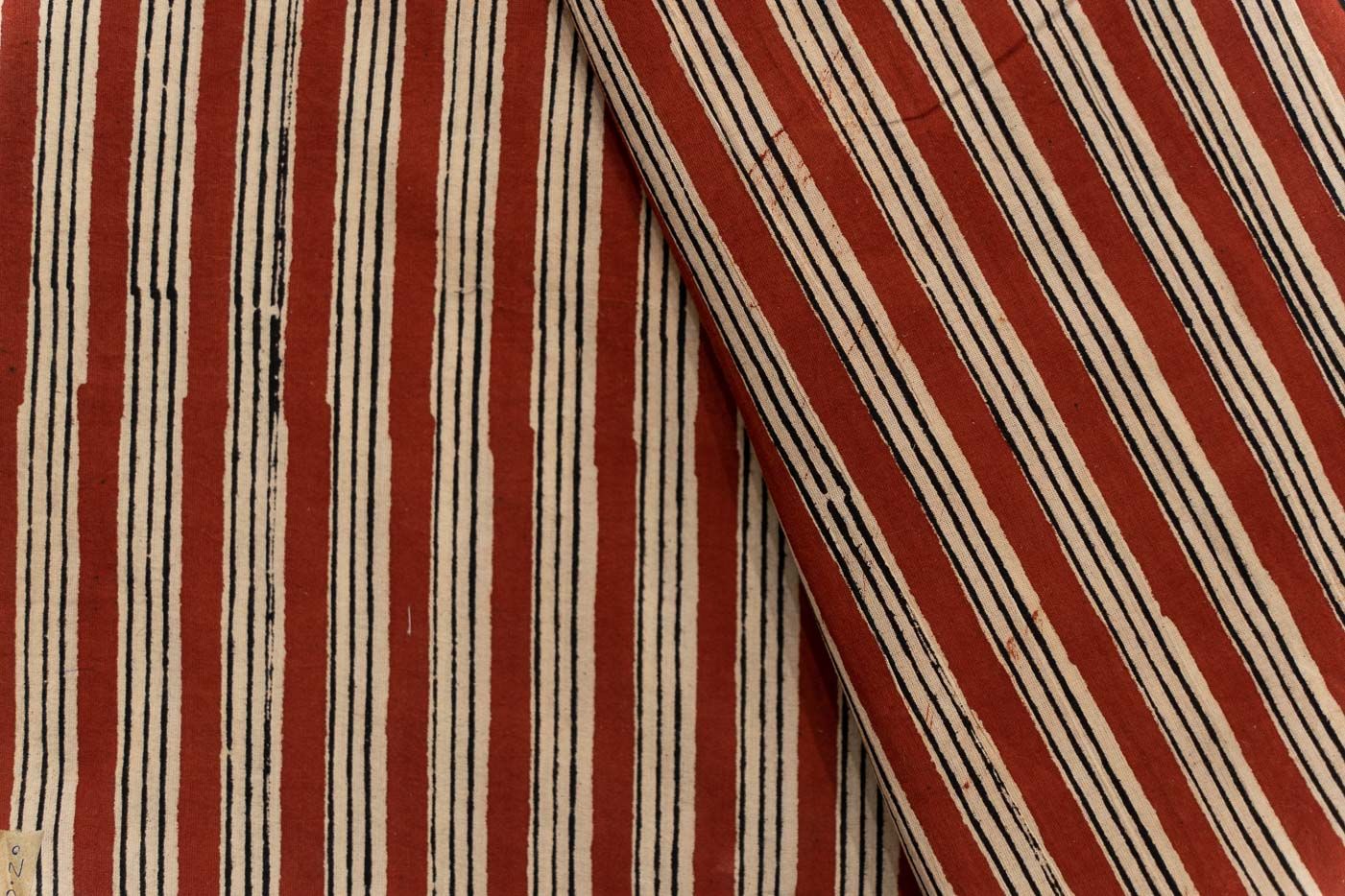 Striped Bagru Hand Block Printed Fabric
