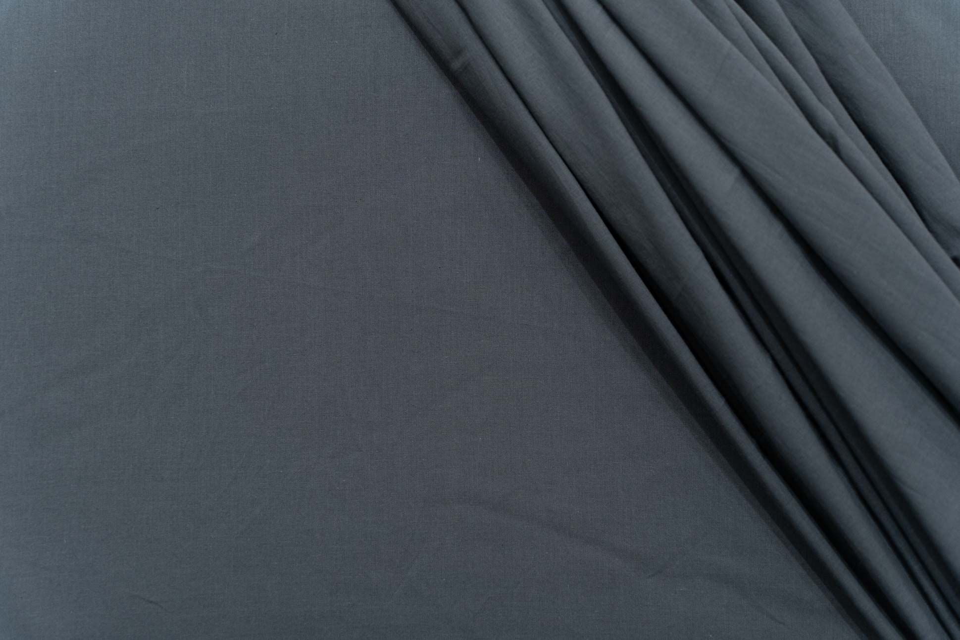 Dark Grey Organic Mulmul Cotton Fabric