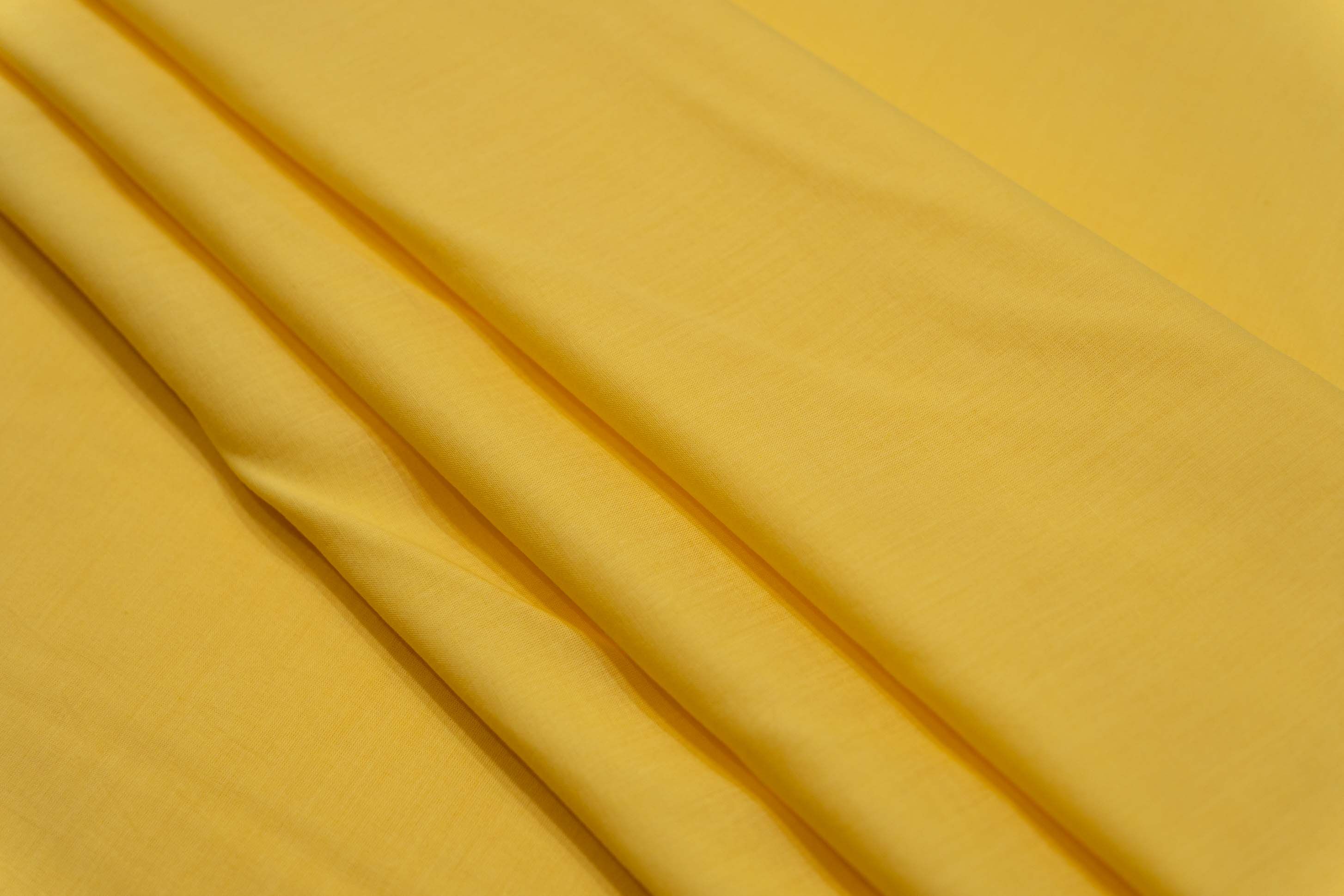Banana Yellow Mulmul Cotton Fabric