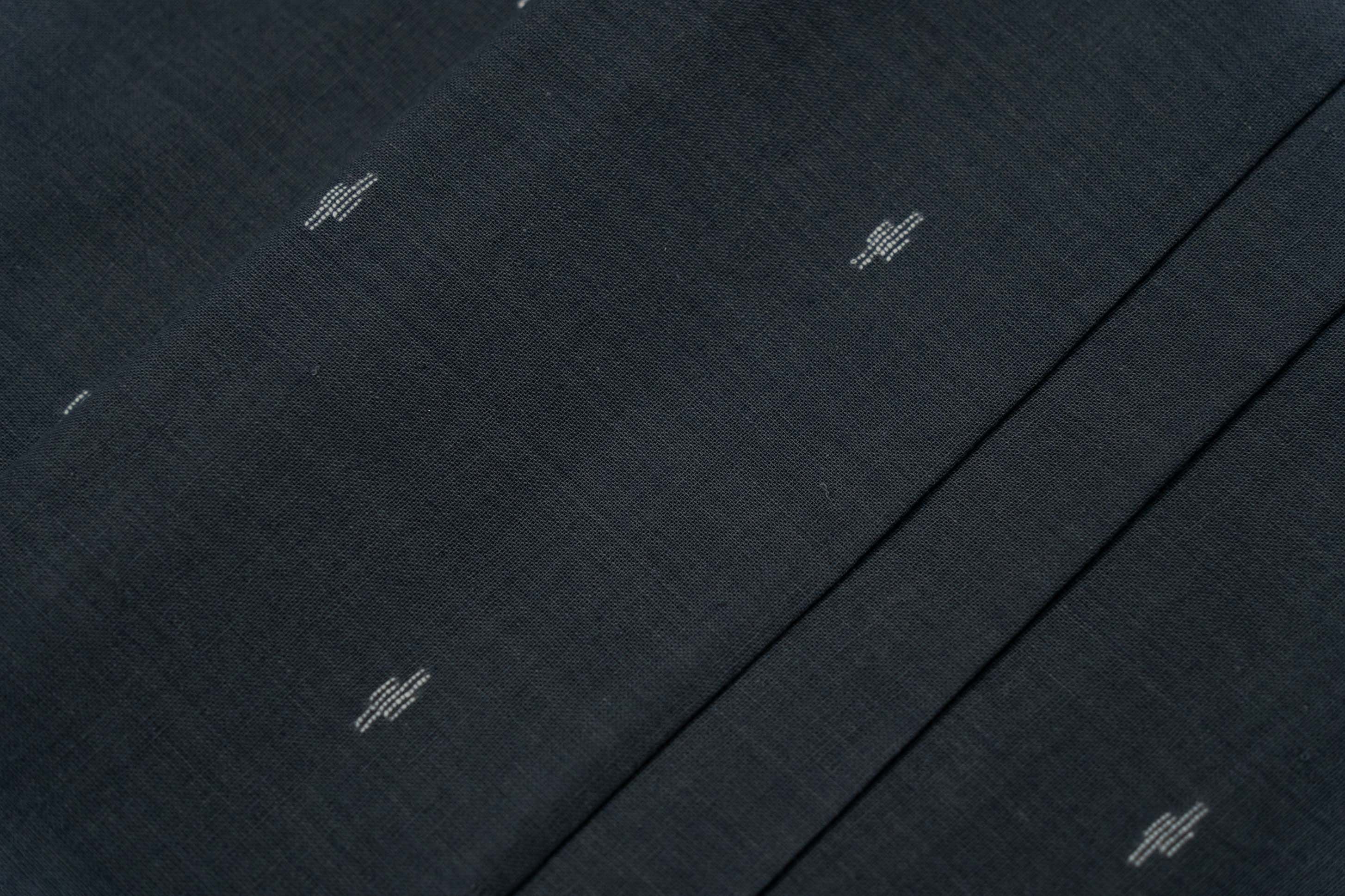 Black Jamdani Cotton Fabric