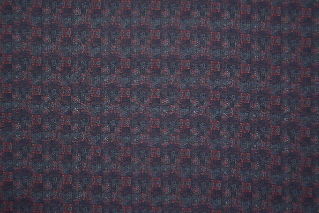 Grey And Pink Digital Print Irish Linen Fabric