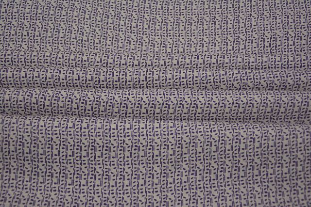 Purple Printed Irish Linen Fabric