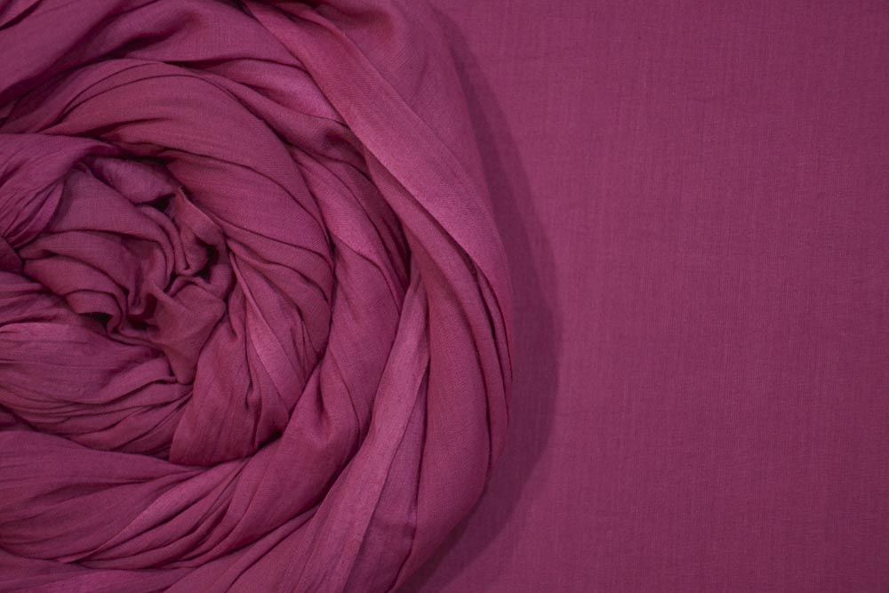 Fuchsia Rose Cotton Mulmul/voile Fabric