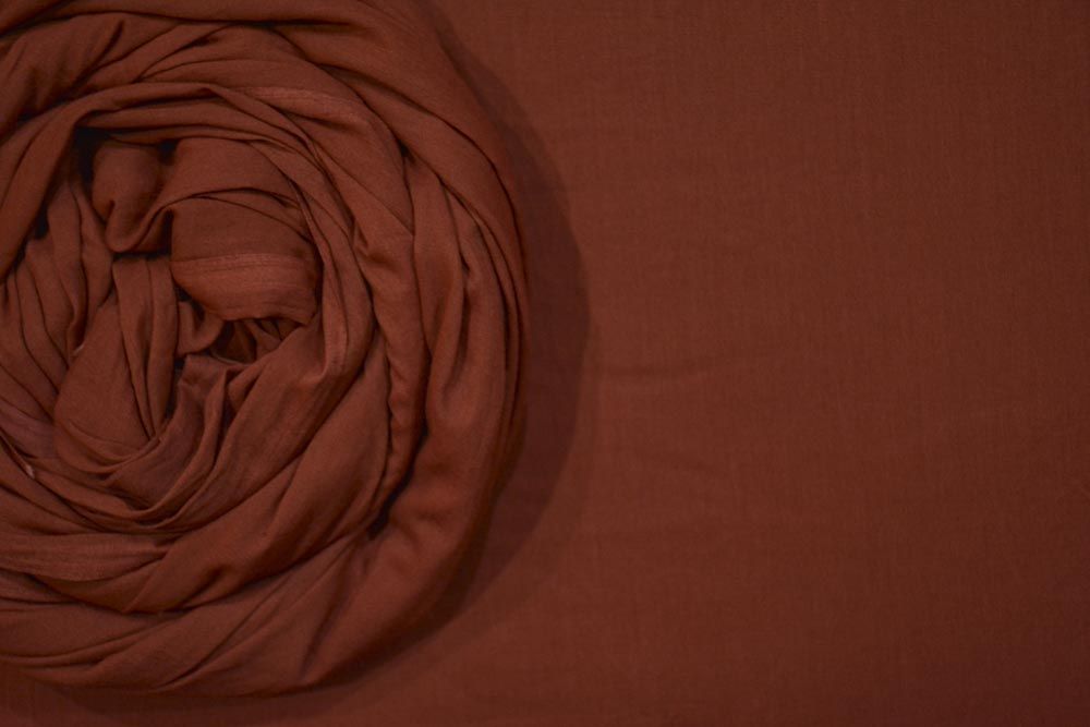 Choco Brown Cotton Mulmul/voile Fabric