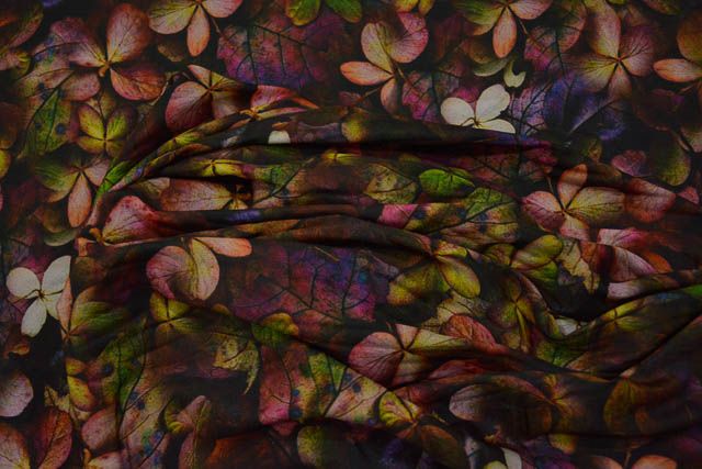 Multicolor Floral Digital Print Crepe Fabric