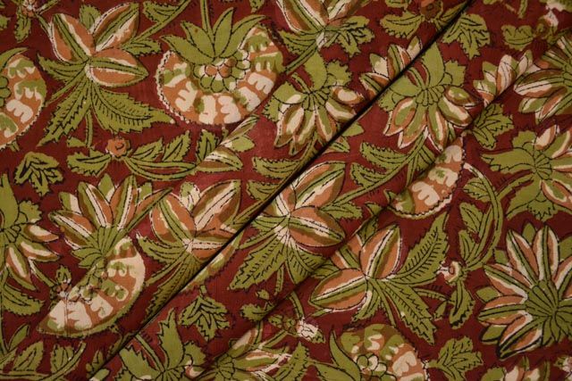 Bagru Floral Block Print Fabric