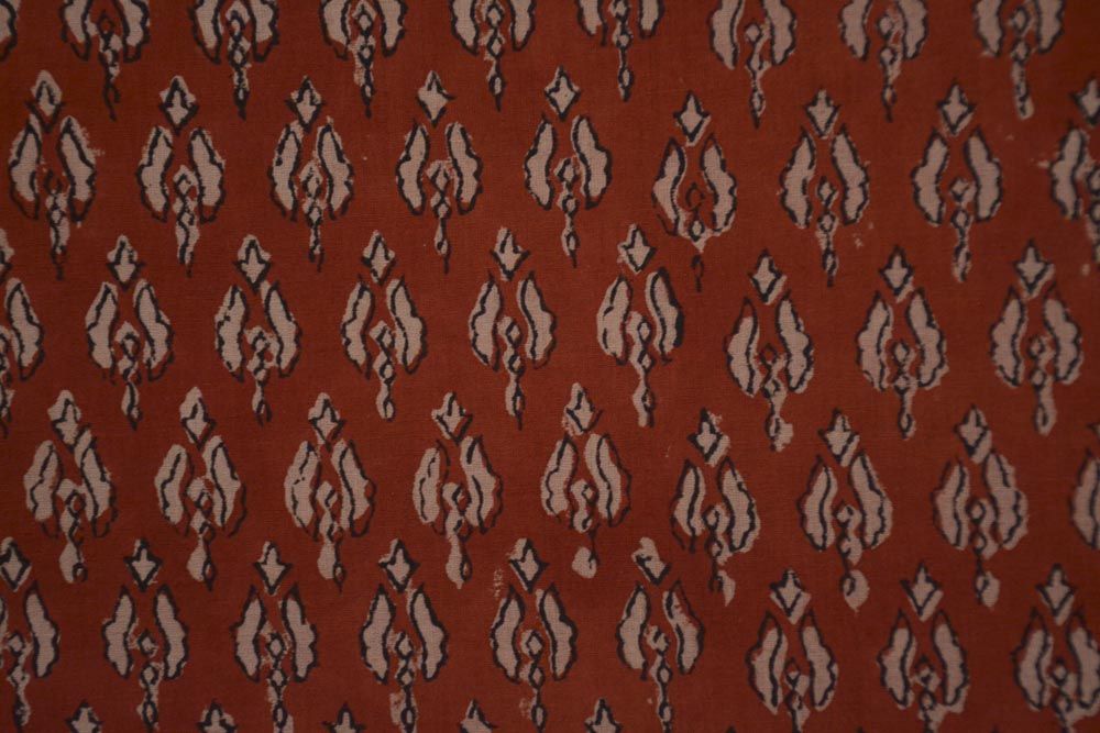 Bagru Red Hand Block Print Fabric