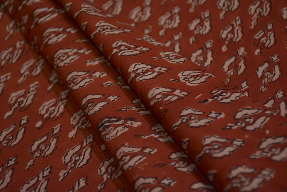 Bagru Red Hand Block Print Fabric