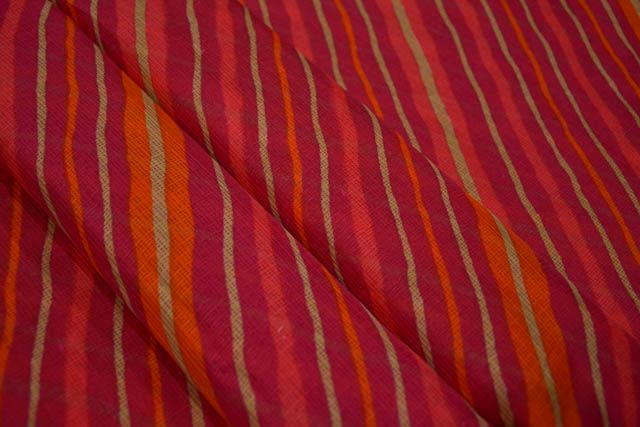 Pink Striped Kota Doria Fabric