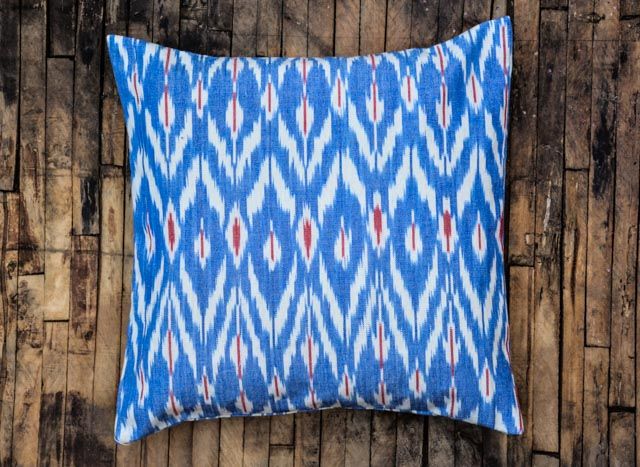 Tricolor Ikat Cushions Online