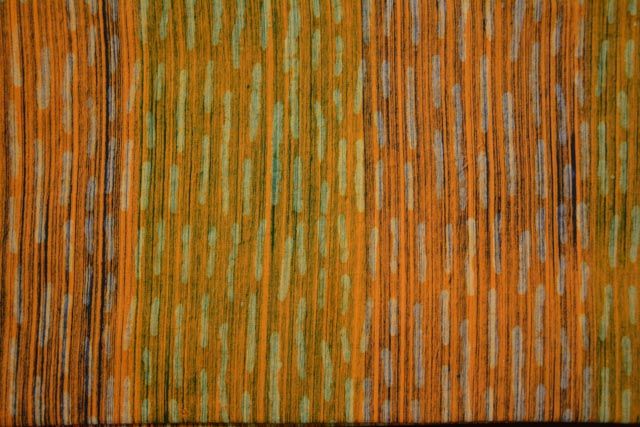 Multicolor Striped Block Print Cotton Fabric