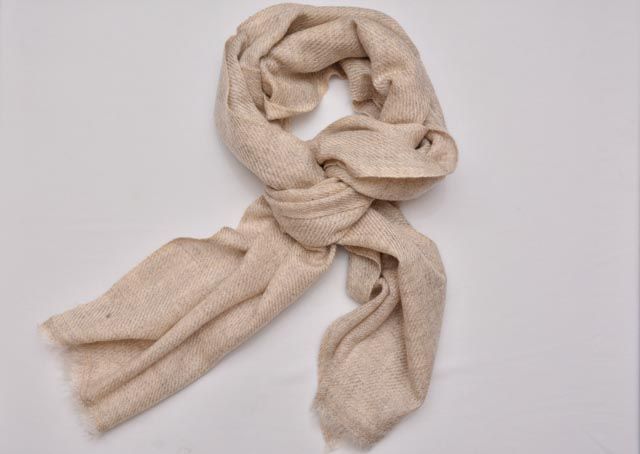 Natural Cashmere Wool Stole