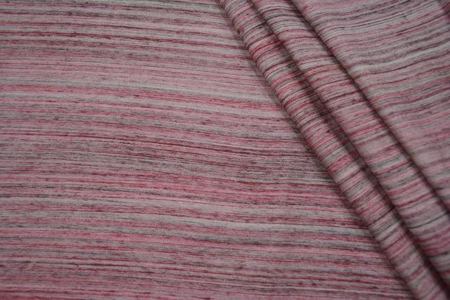 Pink And Black Brush Block Print Rayon Fabric