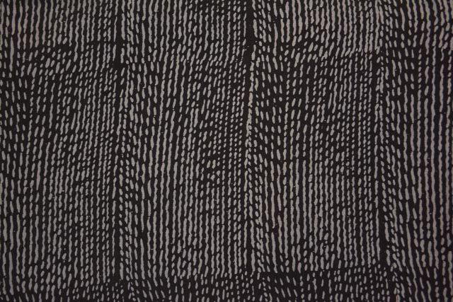 Black And Grey Print Silk Cotton Fabric 