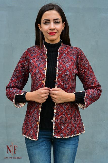 Reversible Ajrakh Block Print Quilted Jackets