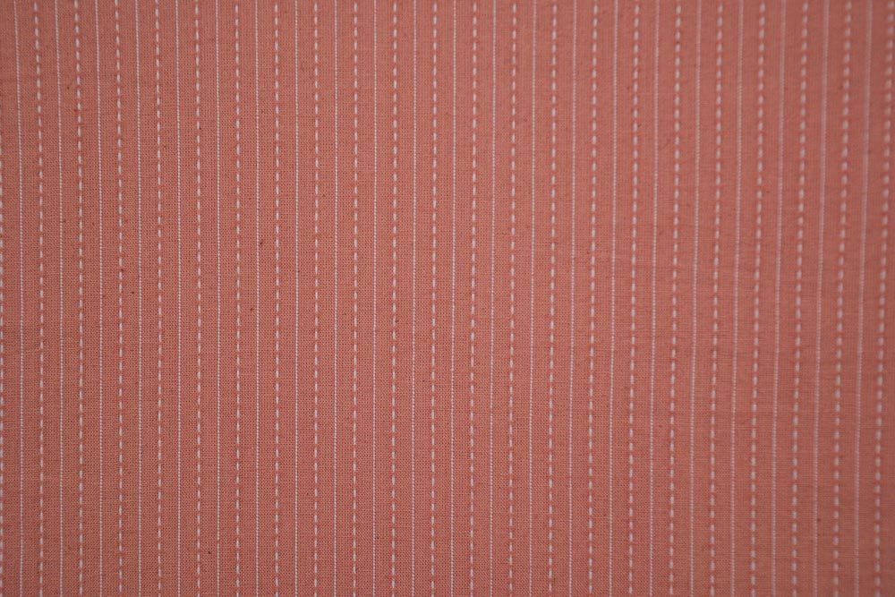Pink Cotton Kantha Stitch Fabric