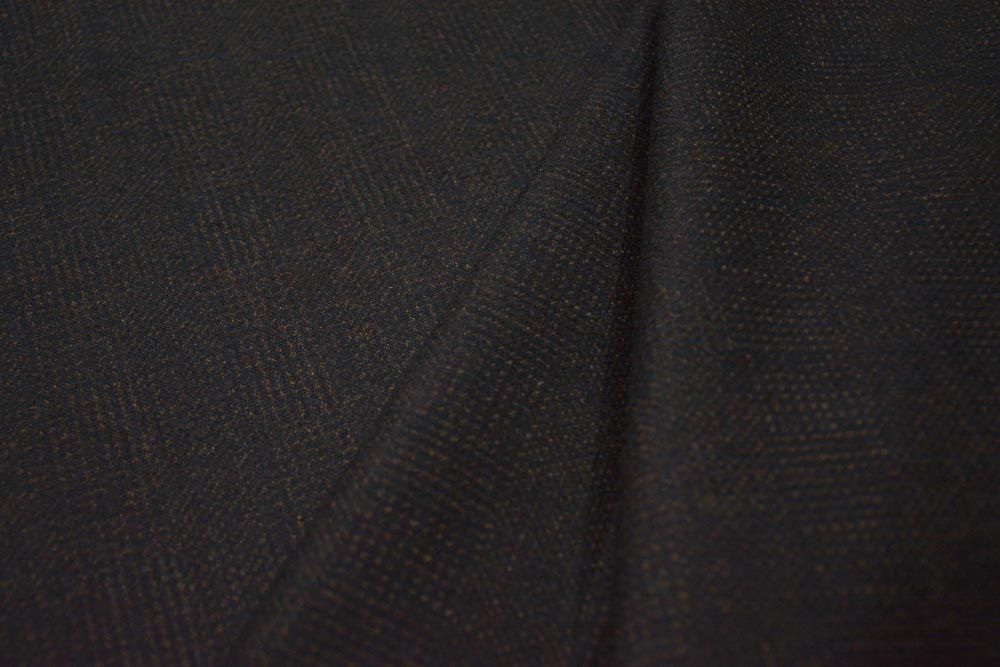 Black Tweed Wool Fabric