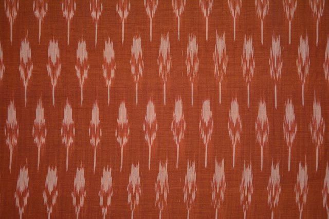 Copper Brown Handloom Fine Ikat Fabric