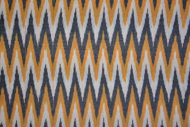 Tricolor Chevron Ikat Fabric By The Yard