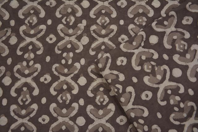 Kashish Grey Block Printed Cotton Fabric