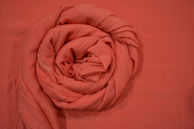 Georgia Peach Silk Cotton Fabric 