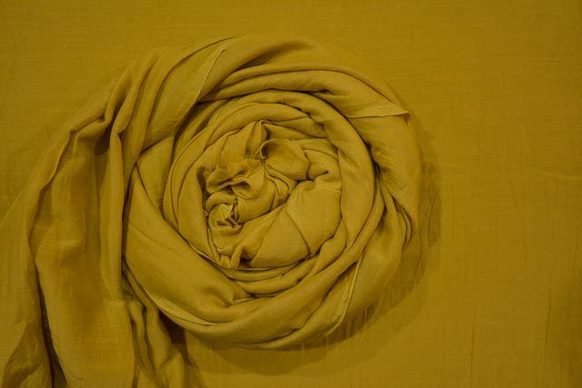 Bamboo Yellow Silk Cotton Fabric 
