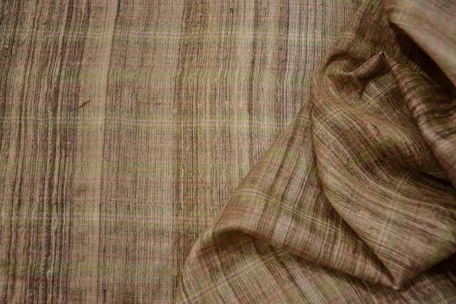 Natural Brown Ghicha Tussar Handloom Silk