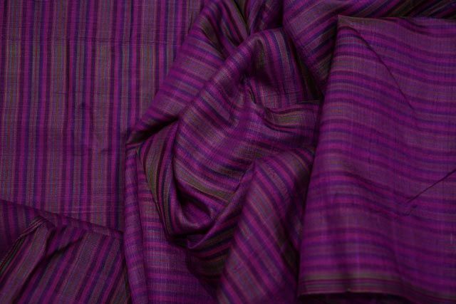 Purple Stripes Dupion Handloom Silk
