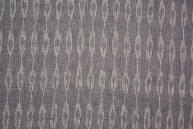 Grey And White Ikat Fabric By The Yard