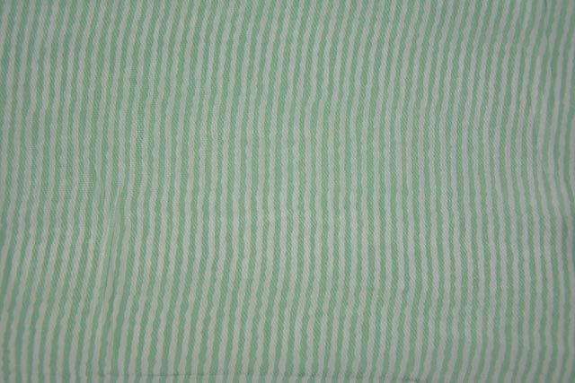 Soft Green Stripes Pure Crepe Silk Fabric 