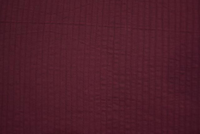 Solid Maroon Pintucks Fabric