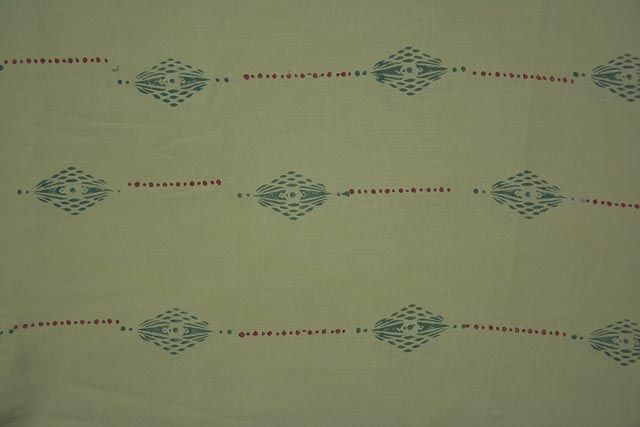 Pistachio Green Block Print Modal Fabric