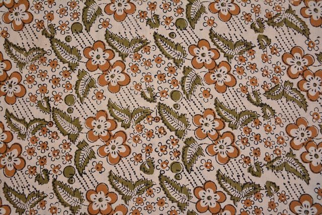 Floral Block Printed Cotton Fabric Online