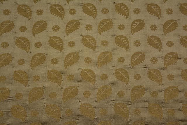 Cornstalk Beige Golden Zari Banarasi Brocade Silk Fabric 