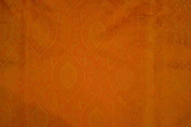 Marigold Tanchui Banarasi Silk Fabric